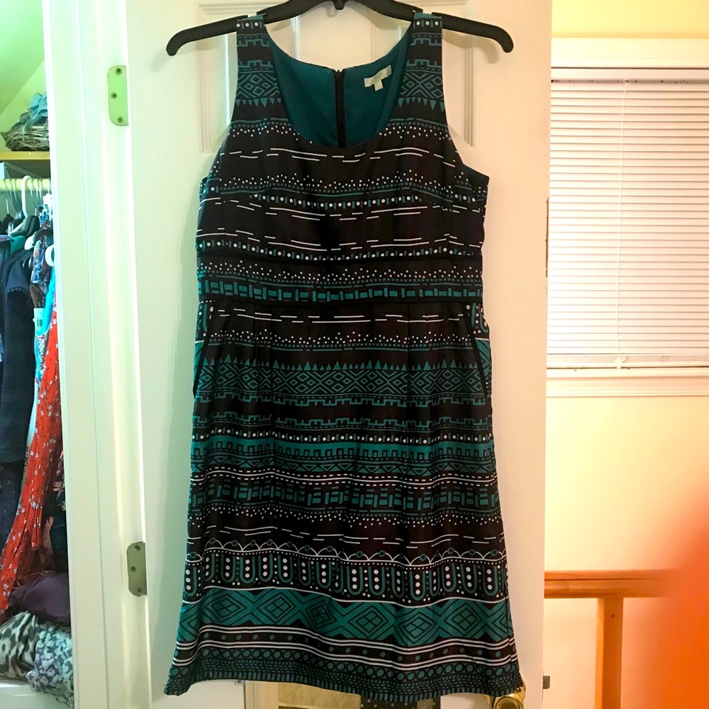 Jade Green Print Dress